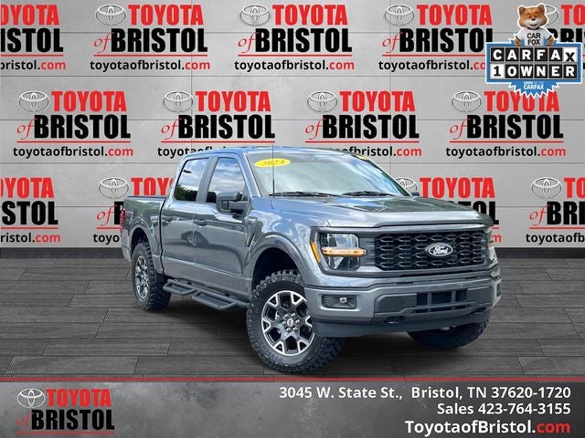 2024 Ford F-150 STX in Gray Metallic — front three-quarter view