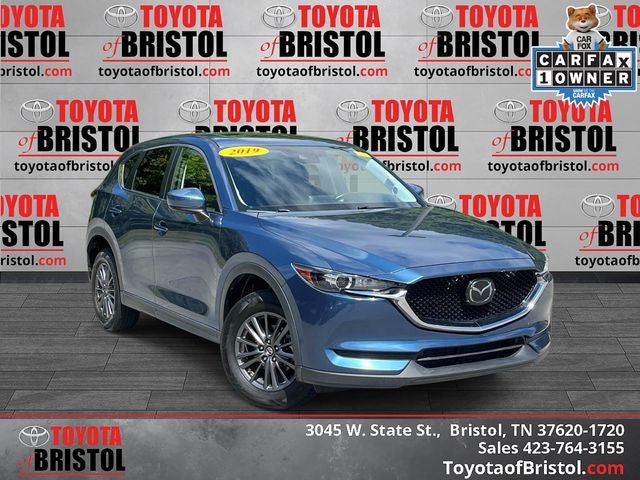 2019 Mazda Mazda CX-5 Touring in Eternal Blue — front three-quarter view