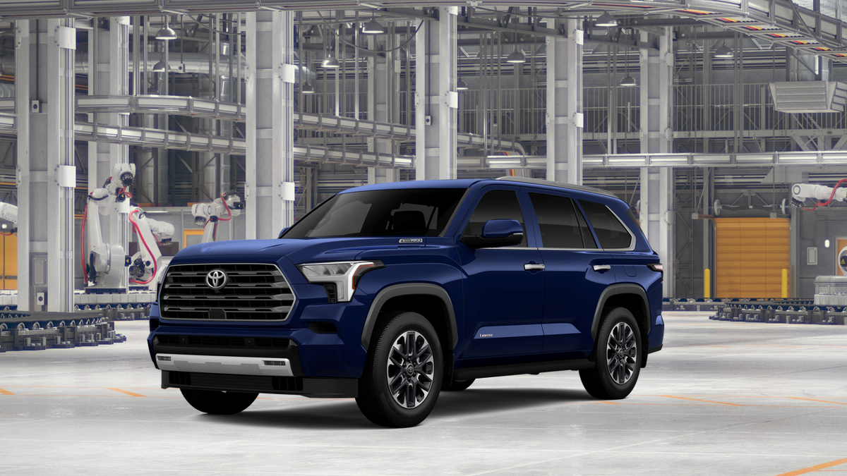 2026 Toyota Sequoia Limited in Blueprint — front three-quarter view