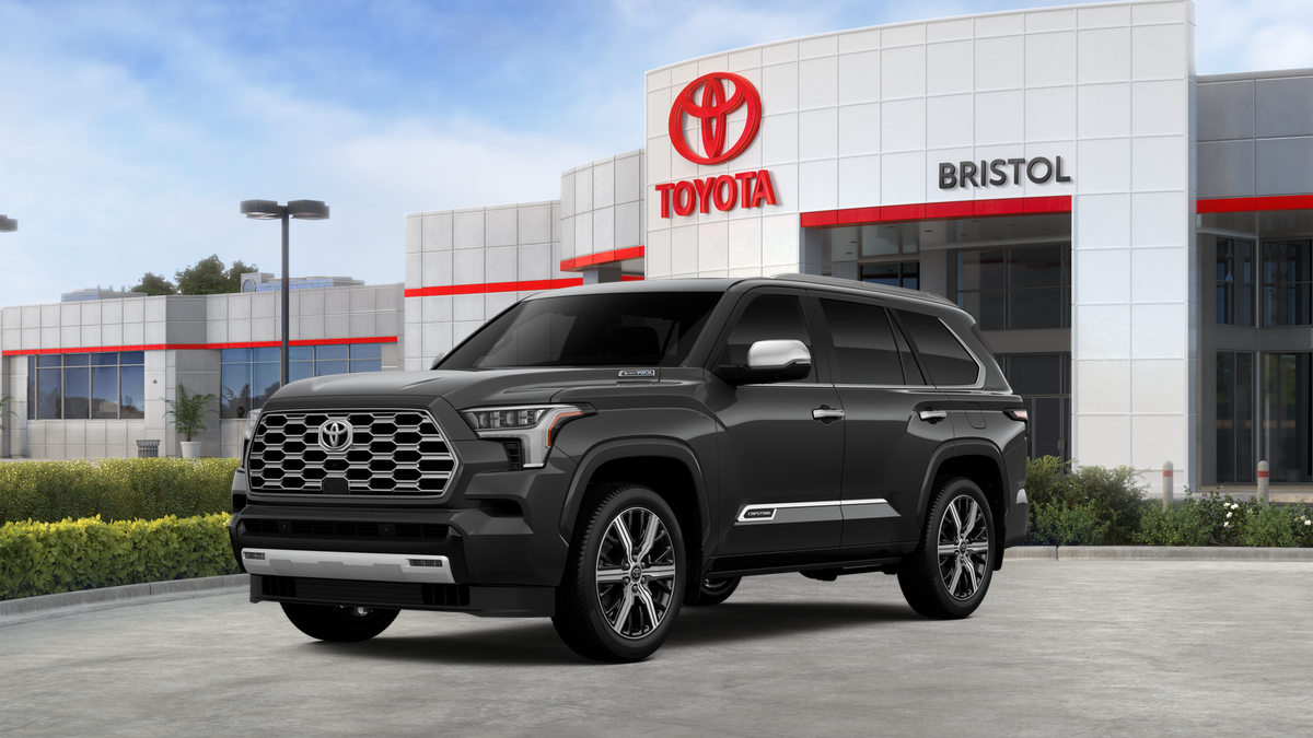 2026 Toyota Sequoia Capstone in Magnetic Gray Metallic — front three-quarter view